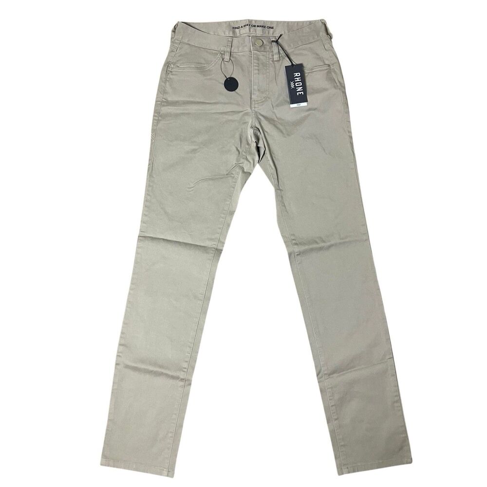 Rhone Pants Mens 28 x 32 Tan Slim Straight Khaki Everyday Twill 5 Pocket Stretch